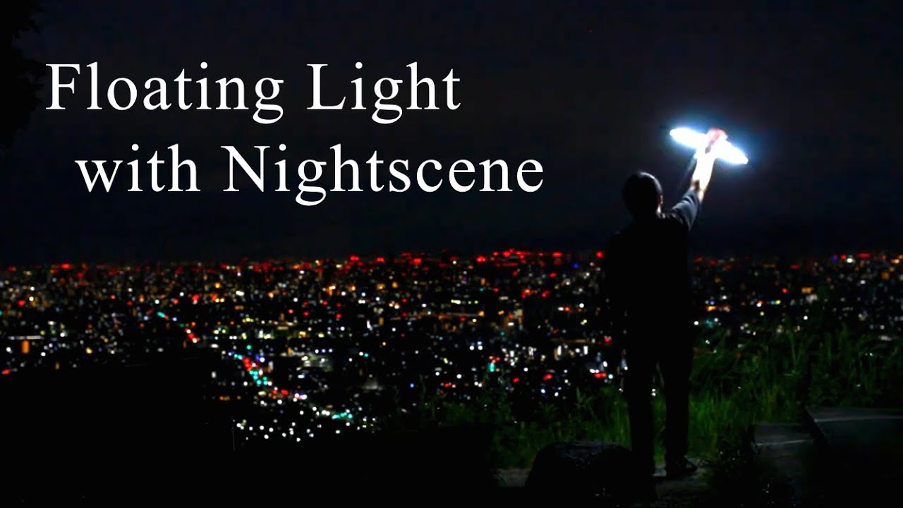 Floating Light with Nightscene | Flowwand / Leviwand