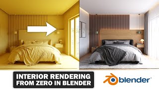 Blender - Bedroom Tutorial [Modeling, Lighting, Materials, Rendering]