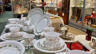 Shop with me at HUGE Antique Market for pretty teacups !