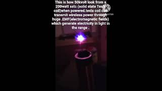 this is how 50kvolt look like | Tesla coil| #experiment #electronic #short