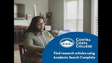Find articles from Academic Search Complete | CCC Library | Contra Costa College Library