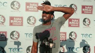 FSU Football | Kentron Poitier going over spring practice