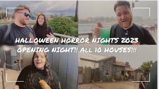 Famous HALLOWEEN HORROR NIGHTS 2023!!! OPENING NIGHT! ALL 10 HOUSES AND 5 SCAREZONES Net Worth
