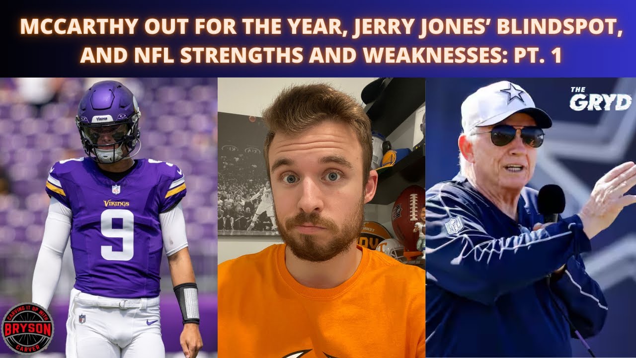 McCarthy Out for the Year, Jerry Jones’ Blindspot, and NFL Strengths and Weaknesses: Pt. 1