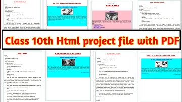 Class 10th html project file ||Html coding Class 10th project file ||html coding project cbse