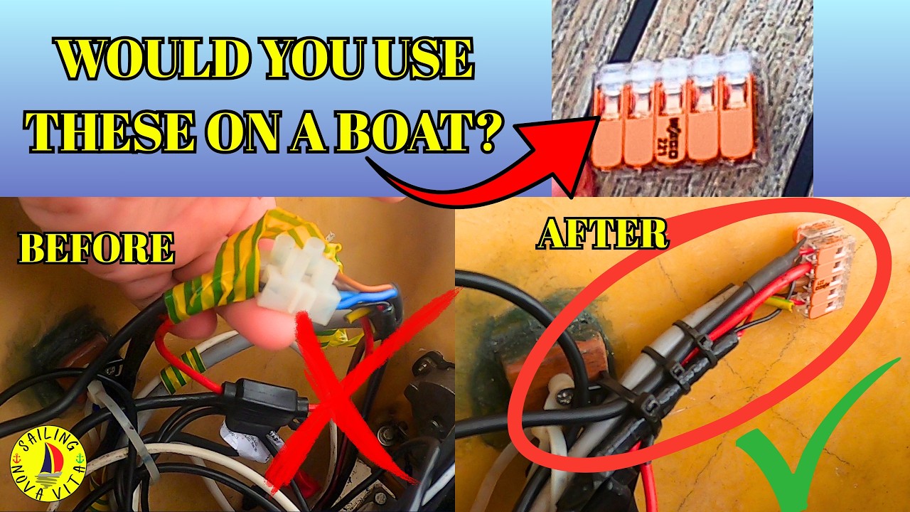 ⁣Binnacle electrics repair - WAGO Connectors