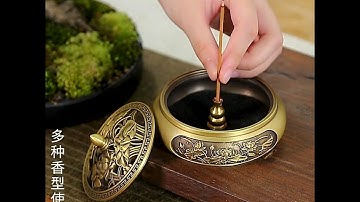 Lư đồng xông trầm hoa sen đế bằng