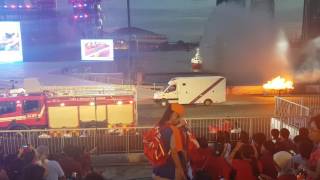 NDP2017: SCDF officers deploying resources during a simulated attack