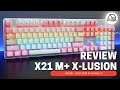 รีวิว NUBWO X21 M+ X-LUSION MECHANICAL KEYBOARD MACRO BLUE, RED BROWN SWITCH