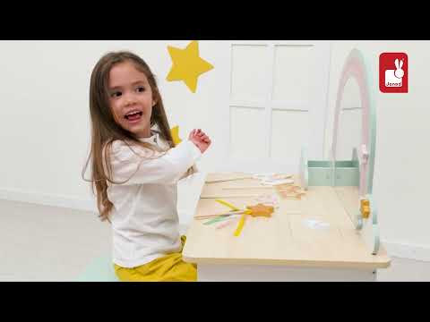Coiffeuse en bois pour enfant licorne - Janod