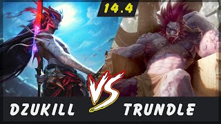 Dzukill - Yone vs Trundle TOP Patch 14.4 - Yone Gameplay