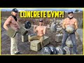 We built an entire gym from concrete