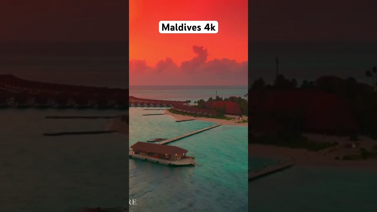 Maldives sunset with calming music 