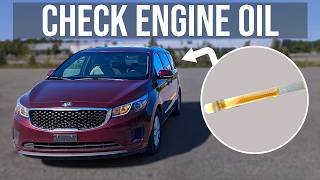 How to Check Engine Oil Level - Kia Sedona (2015-2021)