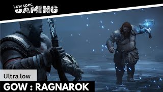 GOW RAGNAROK ULTRA LOW GRAPHICS, MORE FPS on a LOW END PC #lowendpcgaming #godofwarragnarok