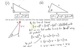 Section 11.3 Dot Products and Projections
