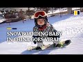 Snowboarding baby in China goes viral