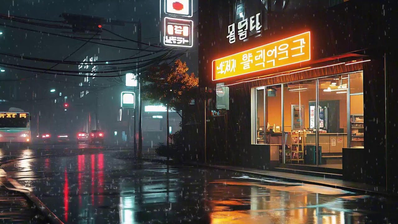 Gentle Rain Over Sleeping City 🌧️ | Peaceful Lofi for Insomnia Relief & Focus