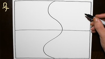 Daily Line Illusion | Squiggle 3D Abstract Pattern / Spiral Drawing / Satisfying & Relaxing Art