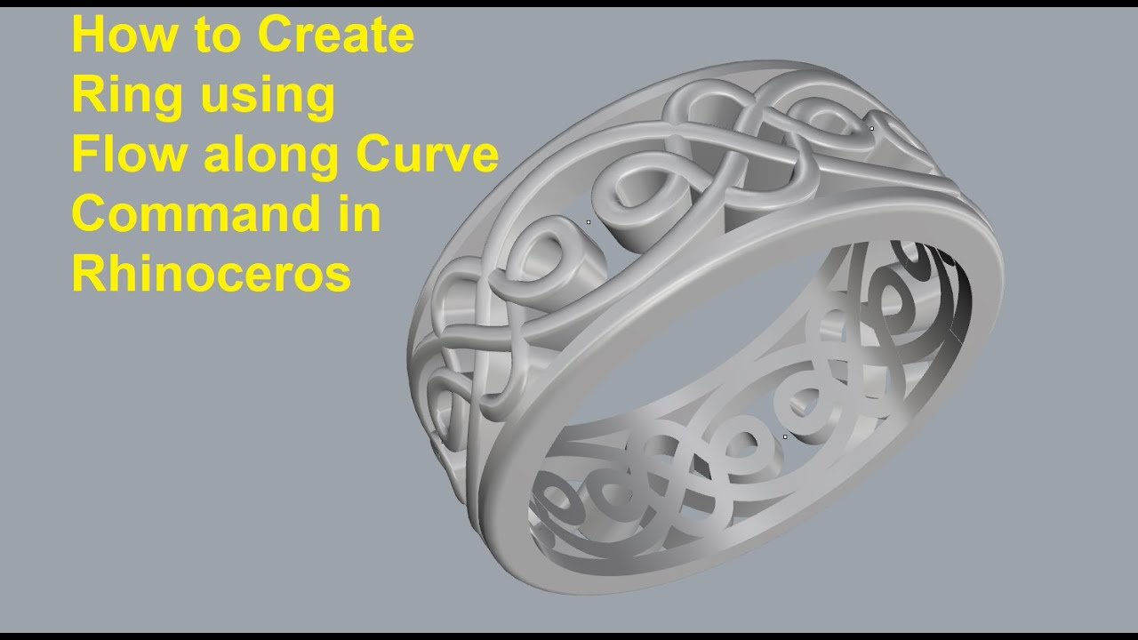 How to Create Ring using Flow along Curve Command in Rhinoceros YouTube
