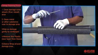Sheath repair on scratch / small sheath damages for LT and HT electric cables.