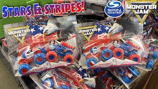 NEW Spin Master Monster Jam Stars & Stripes Series 2 FOUND! RARE Trucks FOUND At Diecast Convention!