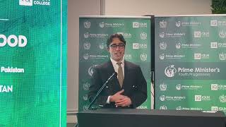 APS attack survivor Ahmad Nawaz addresses the audience at the event in London, sharing a powerful me
