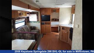 Phenomenal 2008 Keystone Springdale Travel Trailer RV For Sale in Mifflintown, PA