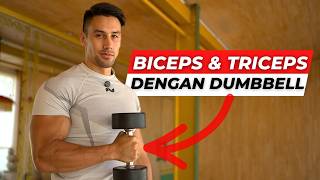 BICEP AND TRICEP WORKOUT AT HOME USING ONLY DUMBBELLS