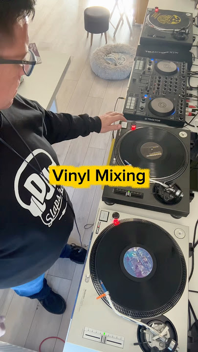 Vinyl Mixing 🔊 #dj #housemusic #beatmatching #technics1210mk2 #vinylcollection