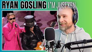 HE'S SO HOT!  Brit Reacts to Ryan Gosling  I'm Just Ken (LIVE AT THE OSCARS) | REACTION