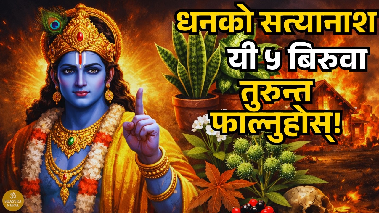 श्रीकृष्णको चेतावनी: घरमा यी ५ बिरुवा छन्? तुरुन्त उखेलेर फाल्नुहोस्, नत्र धनको सत्यानाश!