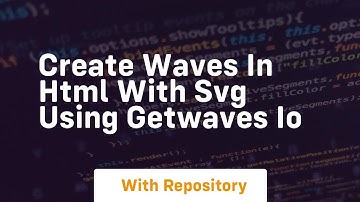 Create waves in html with svg using getwaves io