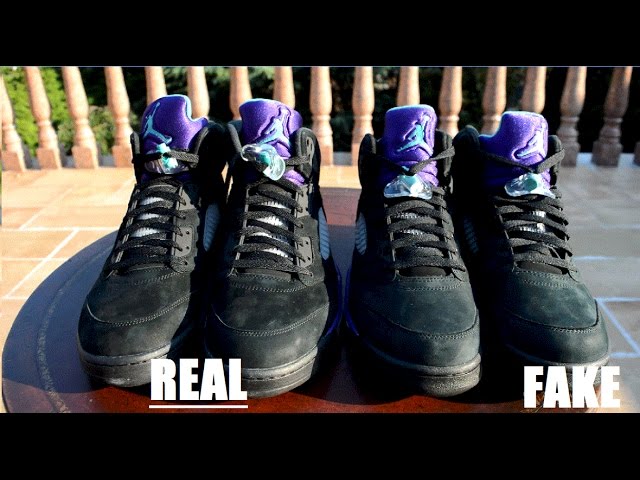 Air Jordan 5 V Black Grape Real Vs Fake Comparison - Youtube