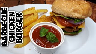 Barbecue Chicken Burger Chicken Bbq Burger By Food Mania