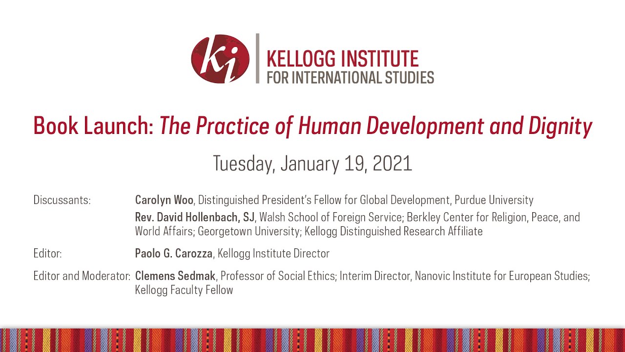 Book Launch: "The Practice of Human Development and Dignity"