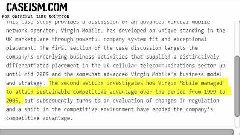 Virgin Mobile UK Case Solution & Analysis Caseism.com