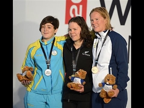 Swimming - women's 100m butterfly S11 medal ceremony - 2013 IPC Swimming World Championships
