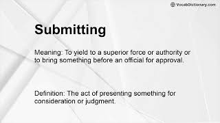 Submitting Meaning