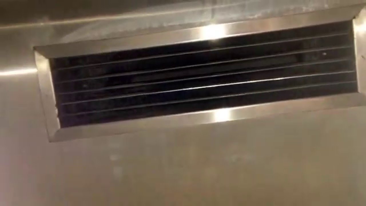 Ceiling mounted fresh air intake fan in an elevator cab - YouTube