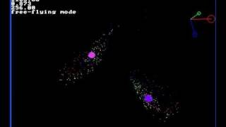 gravity simulator - galaxies colliding