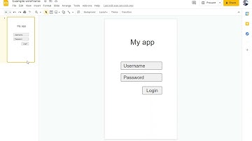 Creating a wireframe and prototype using Google Presentations (free)