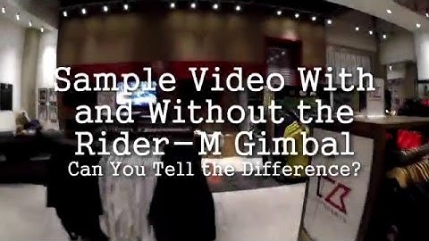 ZhiYun Z1 Rider-M GoPro Gimbal - Sample Video