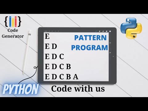 Pattern Code in Python | Python for Beginners | Code Generator | CG.