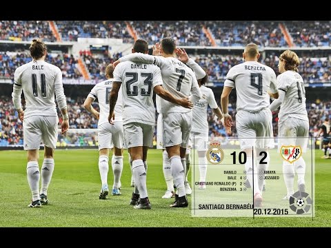 Real Madrid 10-2 Rayo Vallecano (Jornada 16 - La Liga 2015/16)