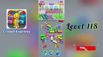 Crowd Express Level 118 Walkthrough 🚶‍♂️🧠 | Step-by-Step Guide | SolutionGuruji