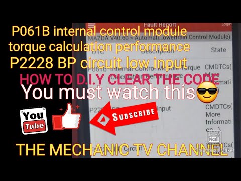 # P061b आंतरिक नियंत्रण मॉड्यूल टोक़ गणना प्रदर्शन / P2228 बीपी सर्किट कम इनपुट (माज़दा 6)