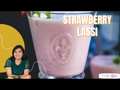 Refreshing Strawberry Lassi - Piping Pot Curry