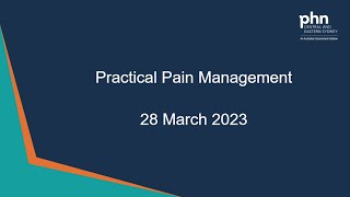 Practical pain management - 28 March 2023 screenshot 2