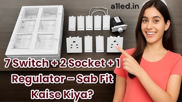 12 Modular Board Wiring | 1 Regulator, 2 Socket,7 Switch with 1.5mm Wire | Full Fitting & Connection